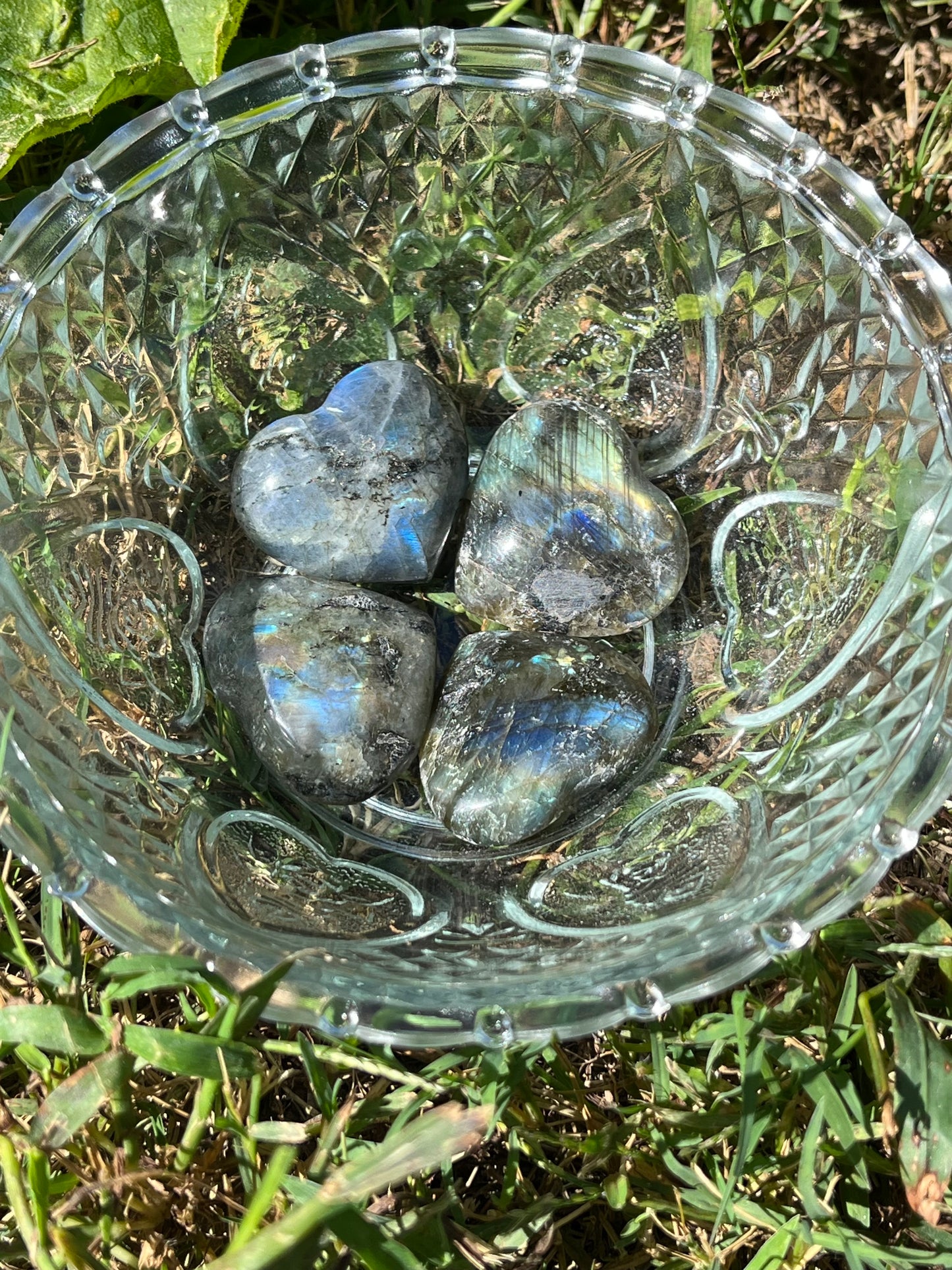 Labradorite Heart