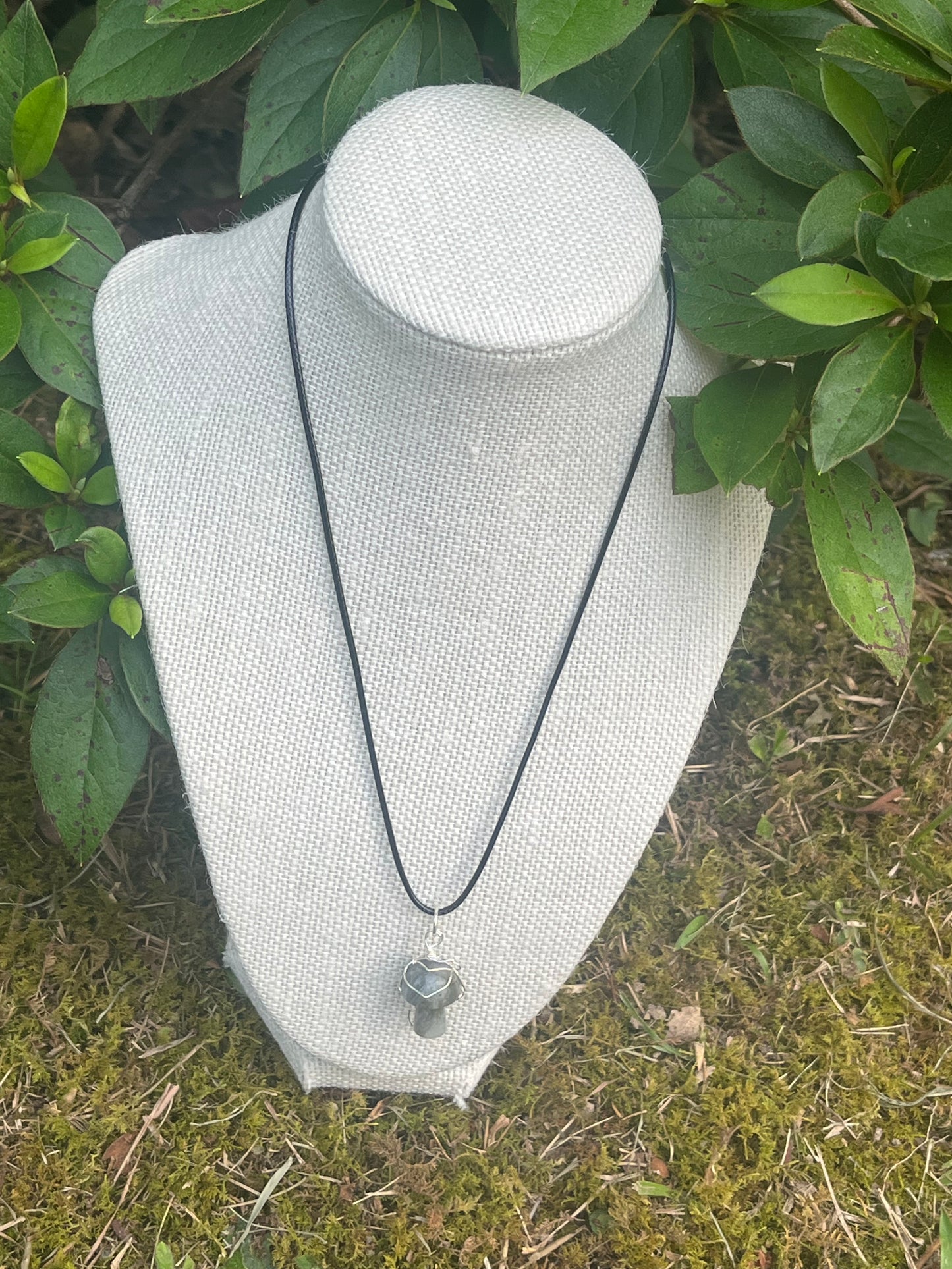 Labradorite Mushroom Necklace