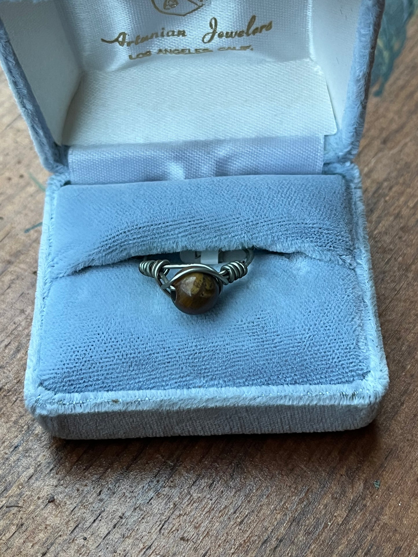 Tiger's Eye Crystal Ring