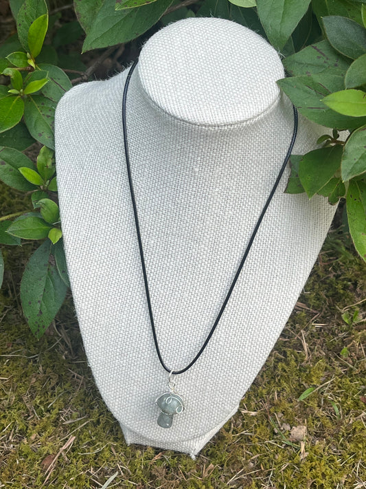 Labradorite Mushroom Necklace