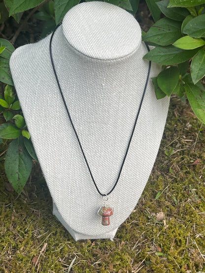 Unakite Mushroom Necklace
