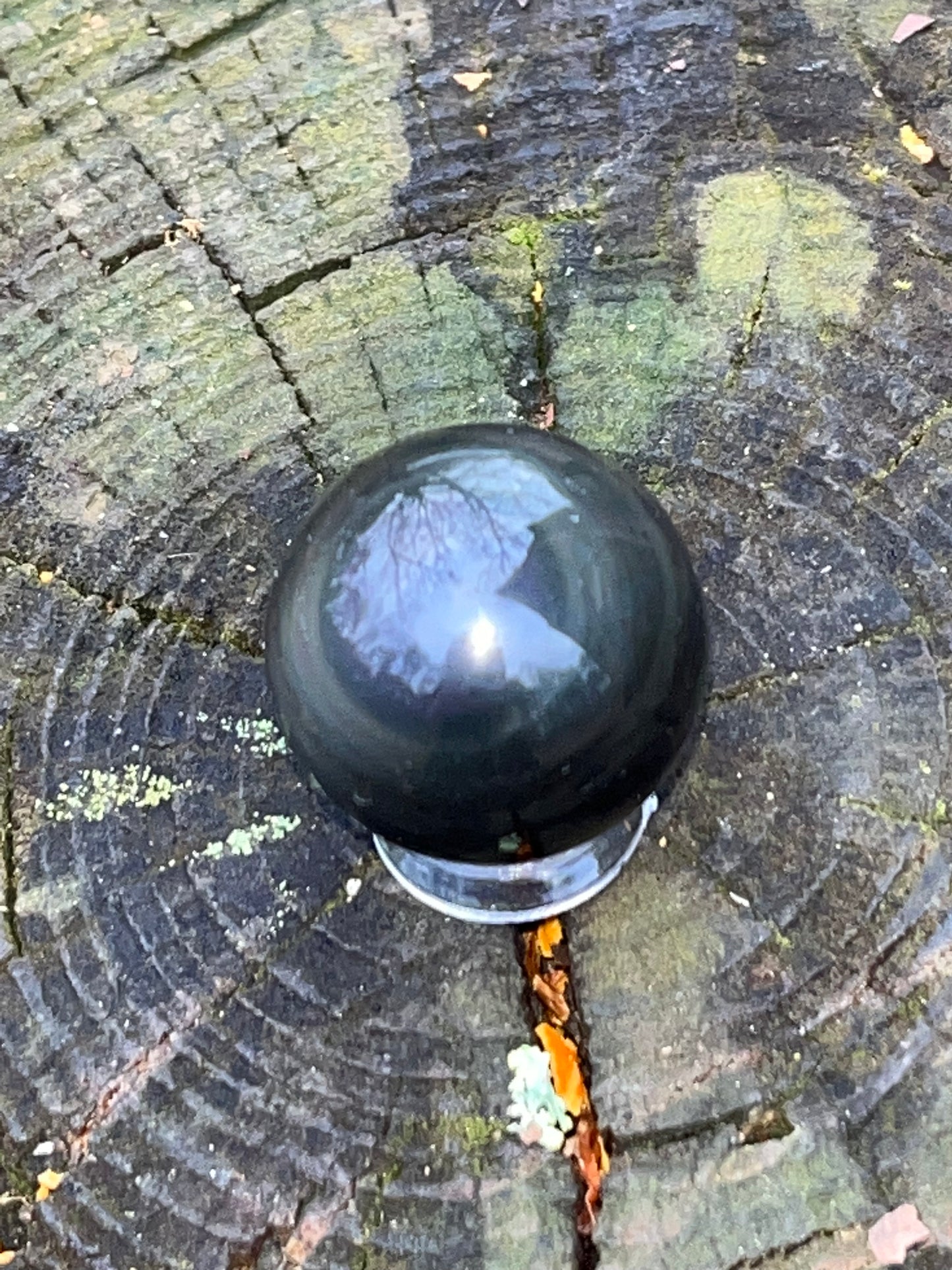 Rainbow Obsidian Sphere #9