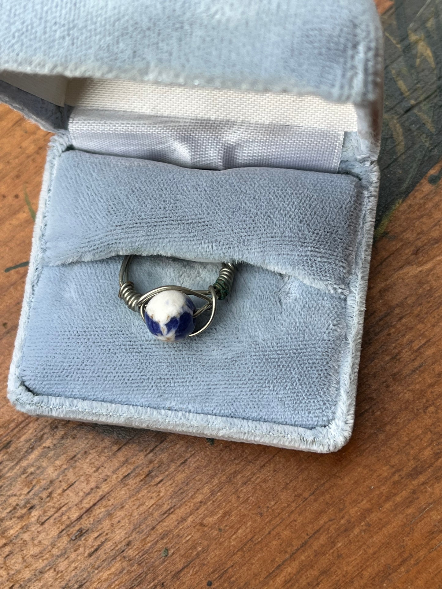 Sodalite Crystal Ring