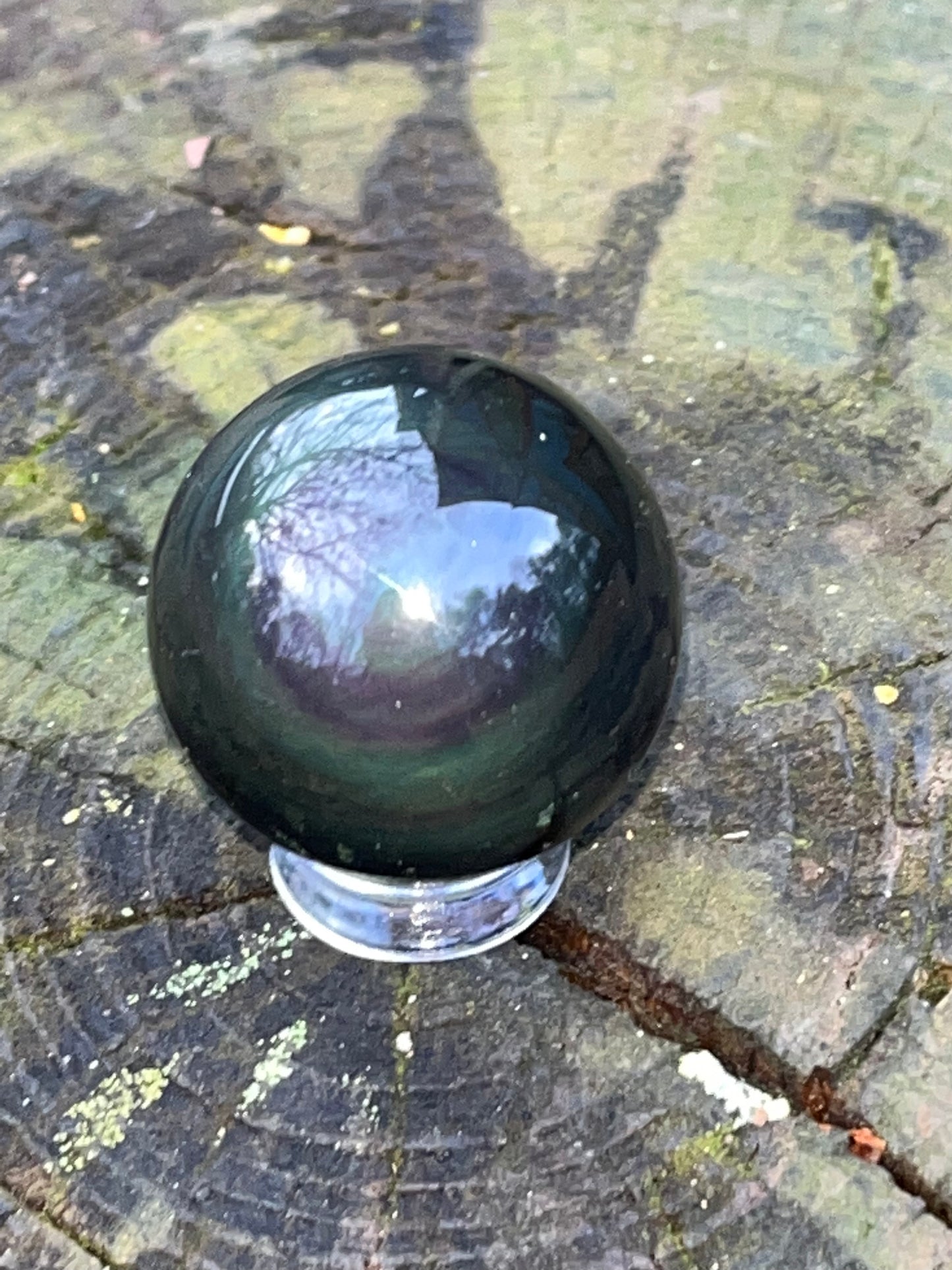 Rainbow Obsidian Sphere #4