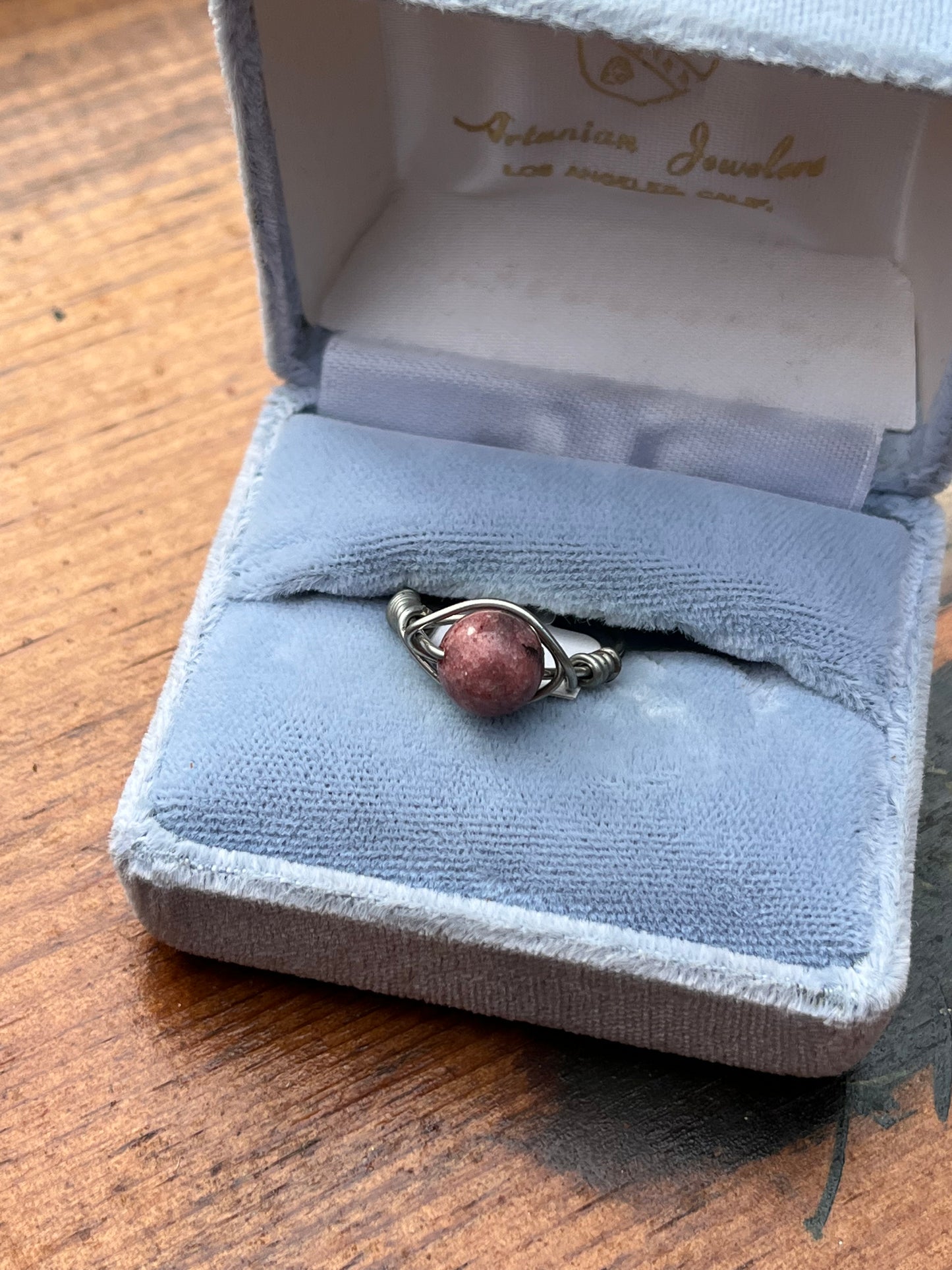 Rhodonite Crystal Ring