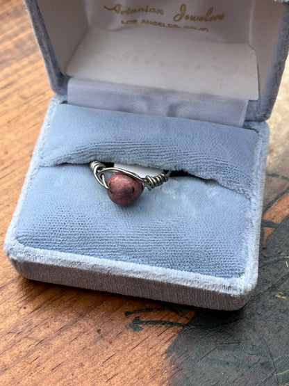 Rhodonite Crystal Ring