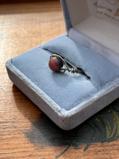 Rhodonite Crystal Ring