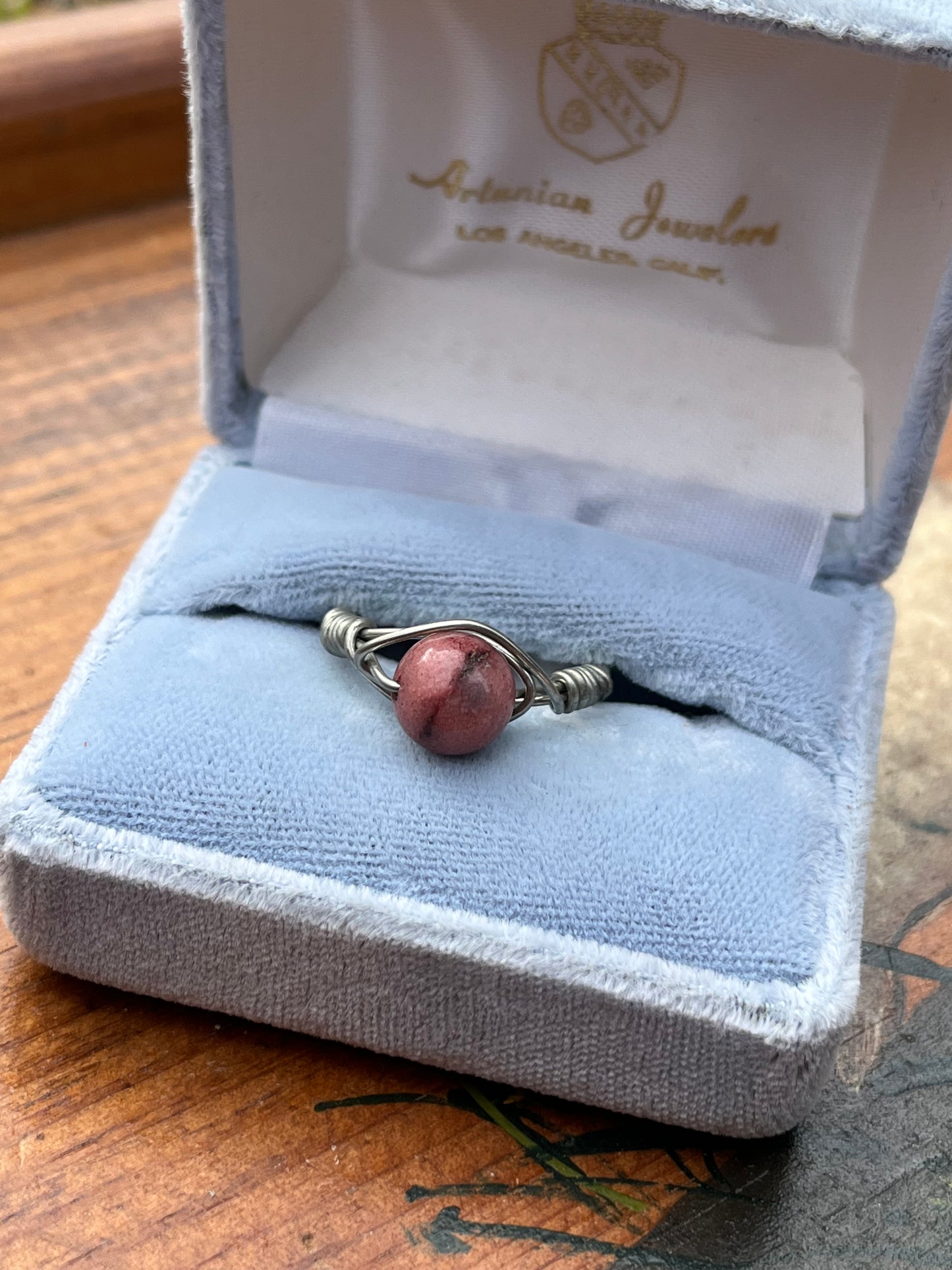 Rhodonite Crystal Ring