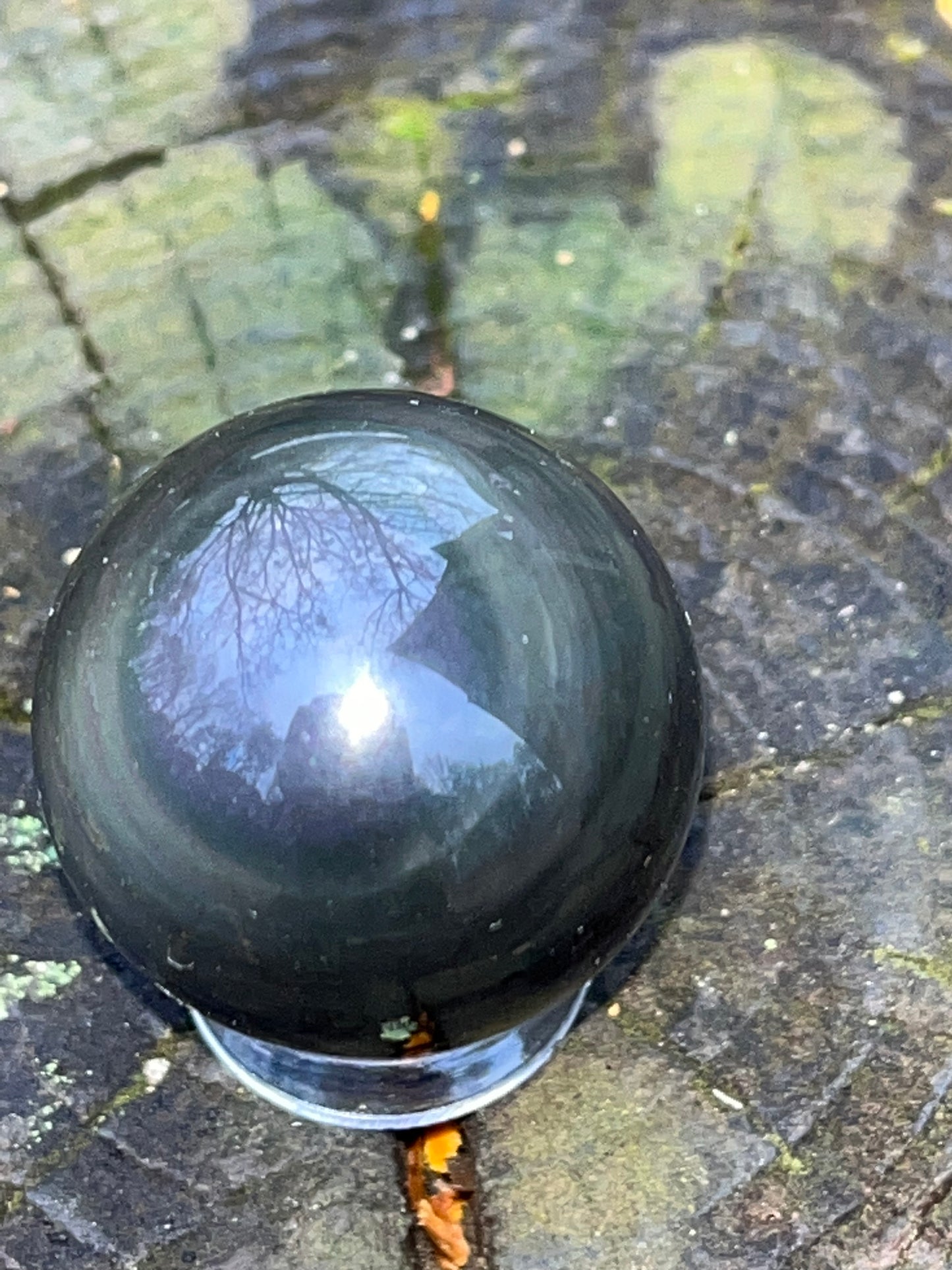 Rainbow Obsidian Sphere #9