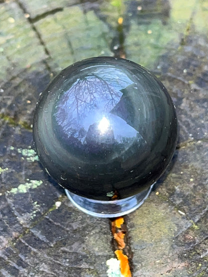 Rainbow Obsidian Sphere #9