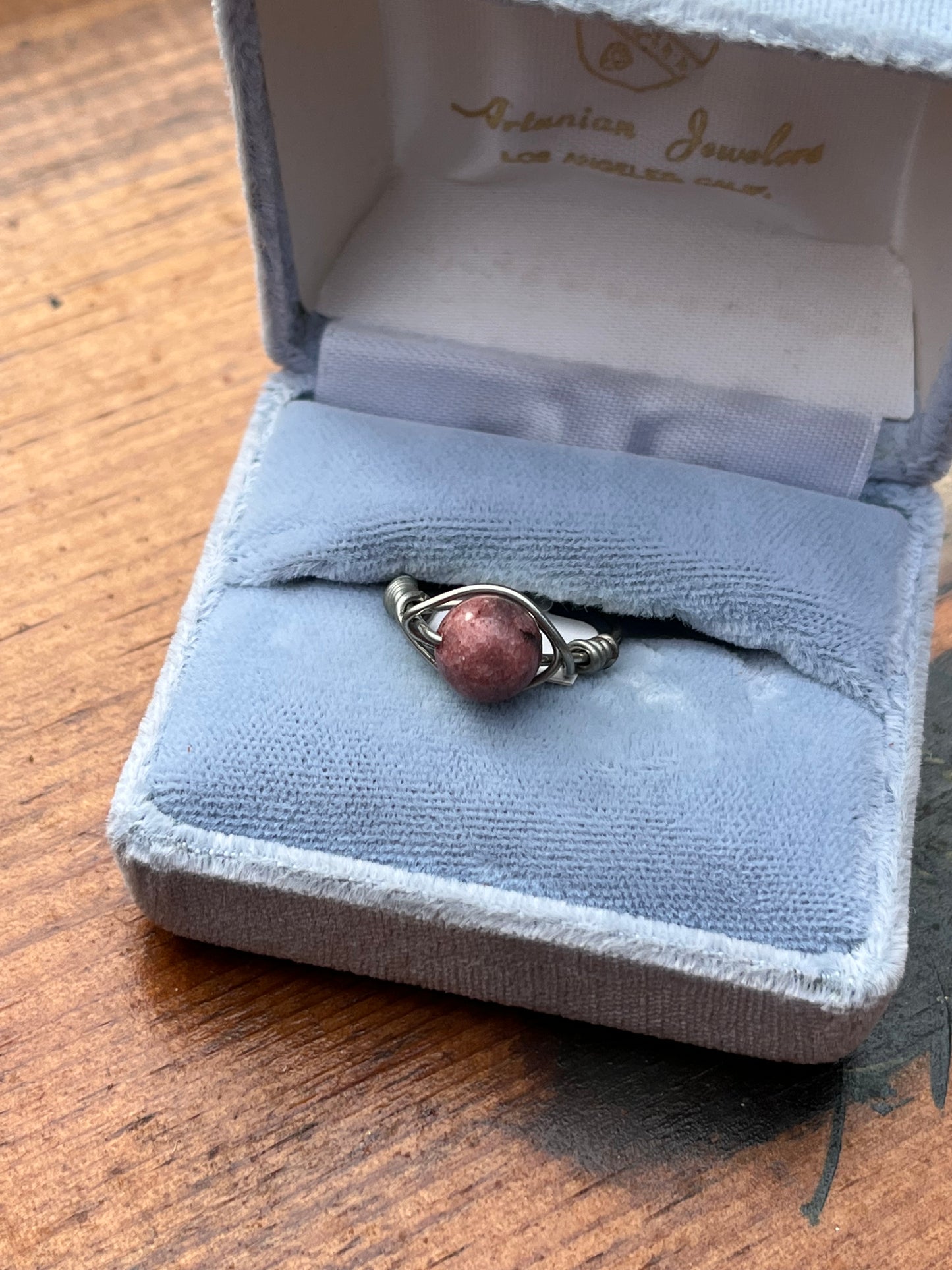 Rhodonite Crystal Ring